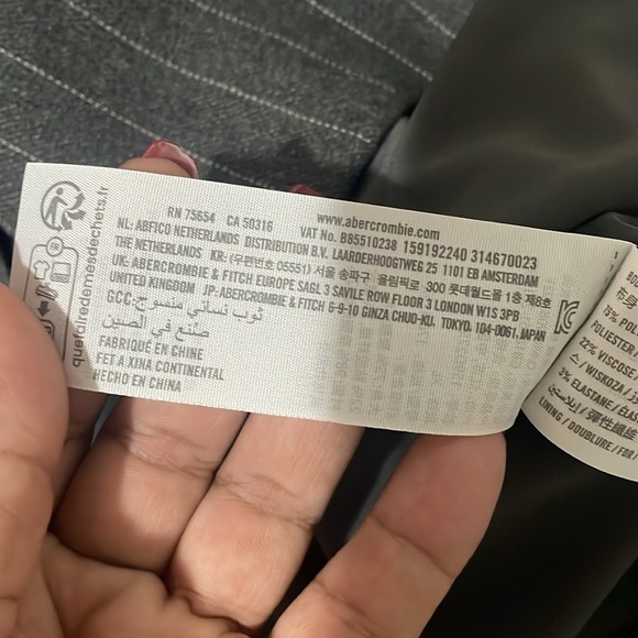 Abercrombie & Fitch Charcoal Pinstripe Mini Dress - Picture 13 of 15